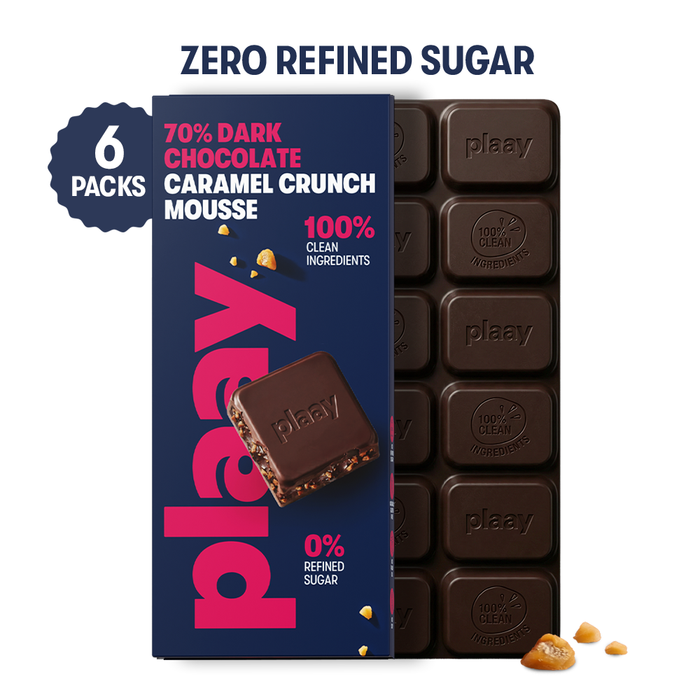 70% Dark Chocolate Caramel Crunch Mousse Slab 6 x 80g