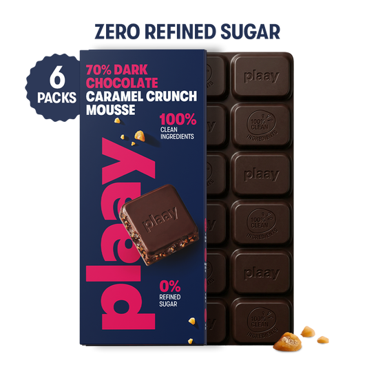 70% Dark Chocolate Caramel Crunch Mousse Bar 6 x 80g