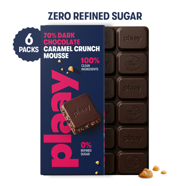 70% Dark Chocolate Caramel Crunch Mousse Slab 6 x 80g