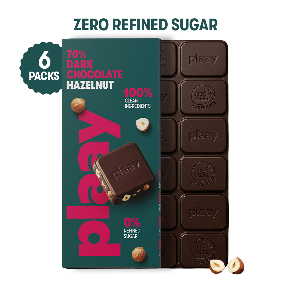 70% Dark Chocolate Hazelnut Slab 6 x 80g