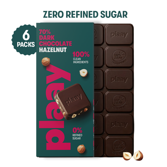 70% Dark Chocolate Hazelnut Bar 6 x 80g
